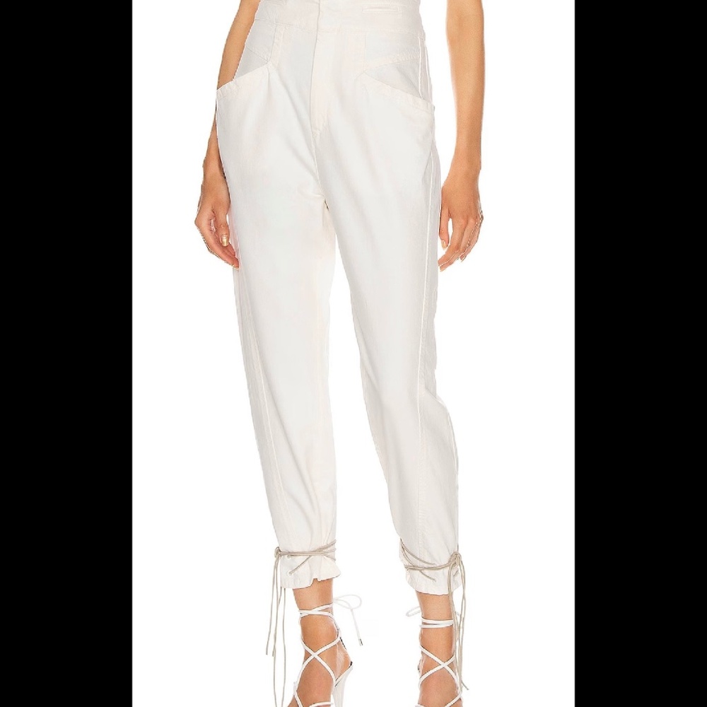ISABEL MARANT NUBAIA  JEANS - WHITE, SIZE 36